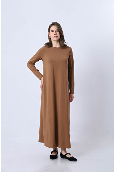 the basics Likralı Uzun Kollu İçlik Elbise