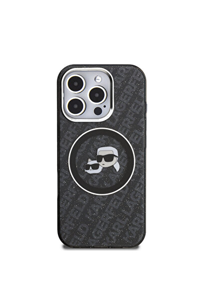 Karl Lagerfeld iPhone 16 Pro Max Kılıf Orjinal Lisanslı Parlayan Simli Karl &...