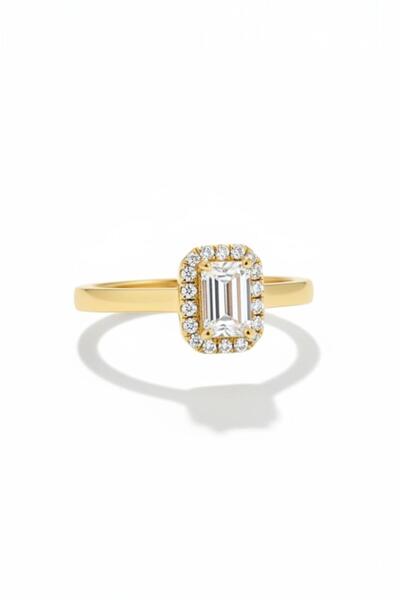 Çgk Çiğdem Gürel Kuyumculuk 14 Ayar Baget Tektaş Altın Yüzük