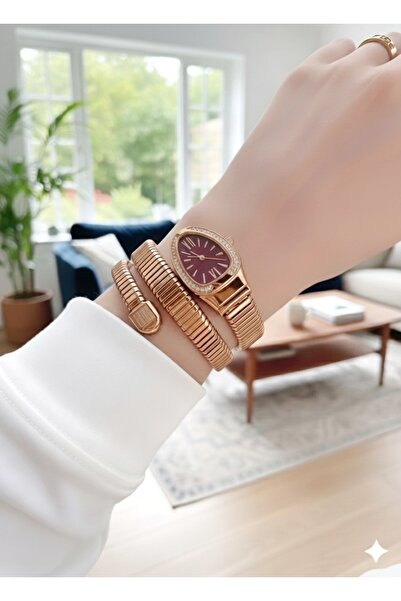 PW POLO WHITE نموذج ثعبان، ساعة ملفوفة، ساعة يد نسائية BKR02