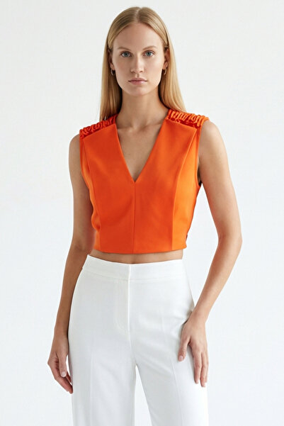 Exquise Αμάνικη μπλούζα με V λαιμόκοψη