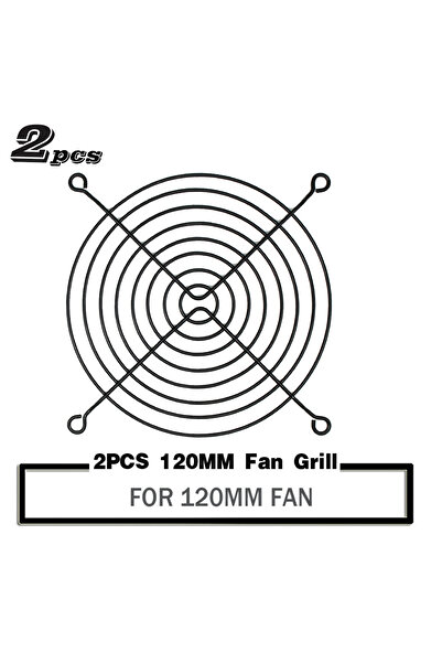 Choice قطعتان 120 مم LDPCSJ، قطعتان 60 مم، 120 مم، 140 مم، شبكات تهوية معدنية، واقي أصابع، شبكة حماية للمروحة