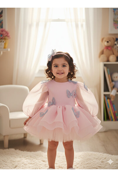 Mirace Styl Rochie de organizare pentru nunta de ziua de nastere cu fluturi mici