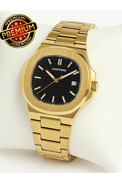 arpat time saat aksesuar Eşref Tek, Black Dial Steel, Men's Watch with Calendar