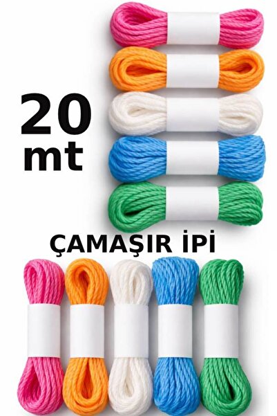 nistabolje Naylon Çamaşır İpi 20 Mt Çok Amaçlı İp Çamaşır Kurutma İpi