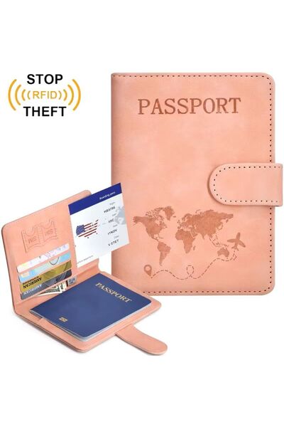 Beypa Ticaret Pasaport Kılıfı Baskı Desenli Kredi Kartı-Sim Kart-Cüzdan Bölme...