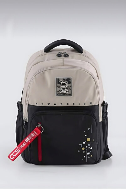 ÇÇS Siyah Aksesuarlı Unisex Okul Çantası 51958