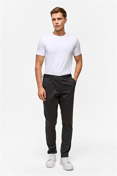 SÜVARİ Siyah Slim Armürlü Jogger Pantolon