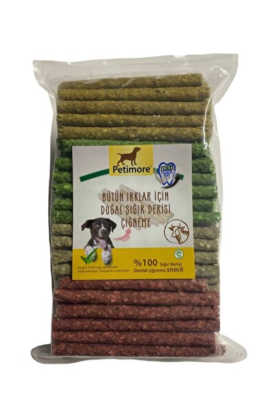 Petimore 100 lü Munchy Çubuk Köpek Ödül 12 Cm %100 doğal sığır derisinden