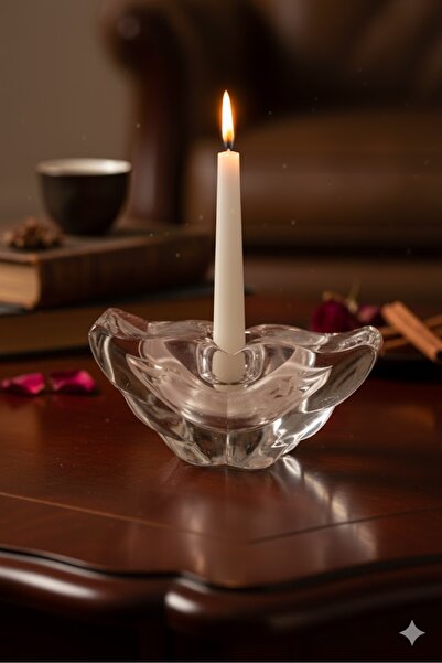 Paşabahçe El İmalatı İçi Dekorlu Kristal Melek Mumluk 1 Adet 25240