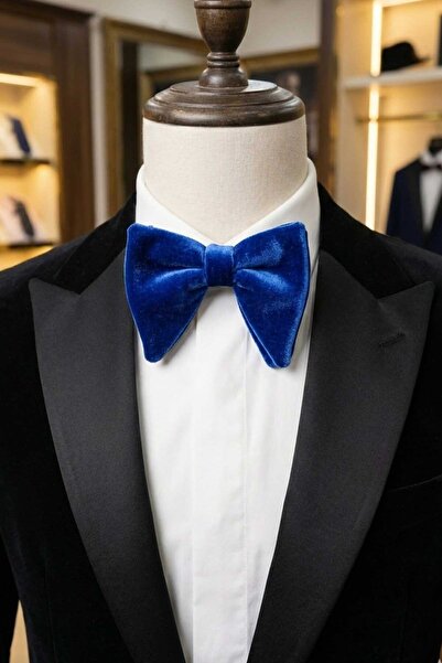 Kravatkolik Papion Saks Blue Big Velvet P1698