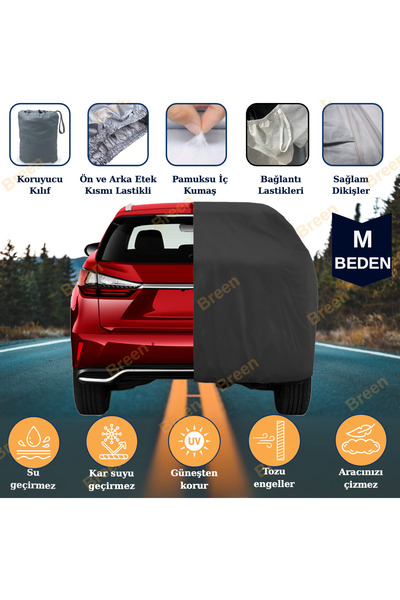 Breen SİYAH, M ARABA BRANDA, OTO ÖRTÜSÜ (SUV MODELLER İÇİN, Araba uzunluk 4.2...