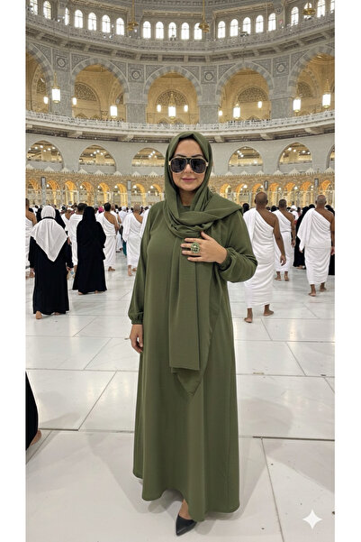 Vivezza İnci Model Şal ve Zikirmatik Hediyeli Umre Elbisesi