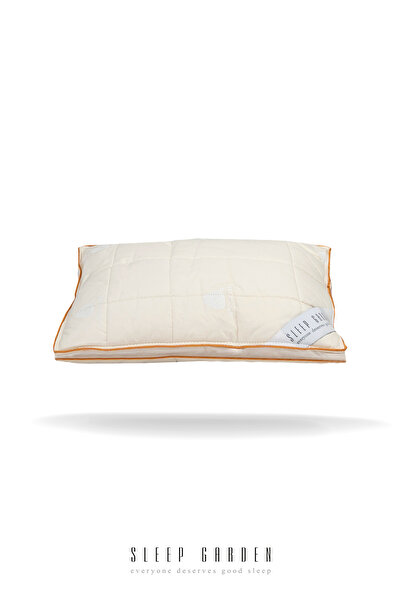 Sleep Garden Arden Lana Yün Biyeli Şık Bebek Yastık 35x45 Jüt Keten Çantalı