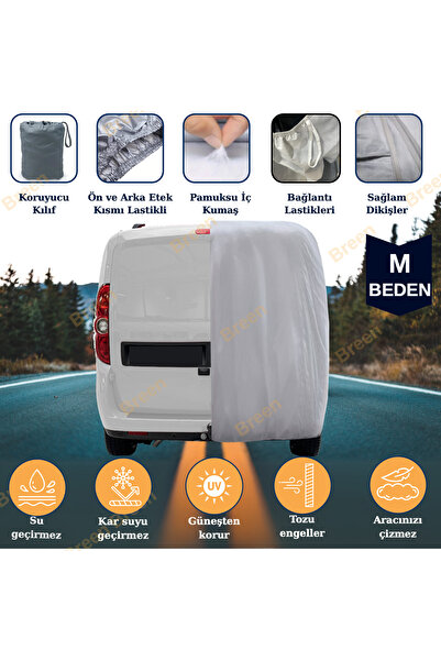 Breen رمادي متوافق مع تجارة - مشمع سيارة M، غطاء سيارة (طول السيارة بين 4.10 م - 4.55 م)