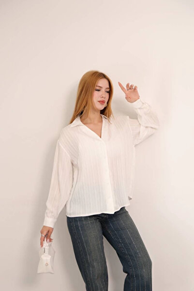 Zerenyus Self-Stripe London Shirt White