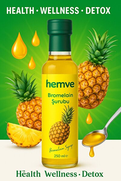 HEMVE Bromelain Ananas İçeren Detox Şurubu