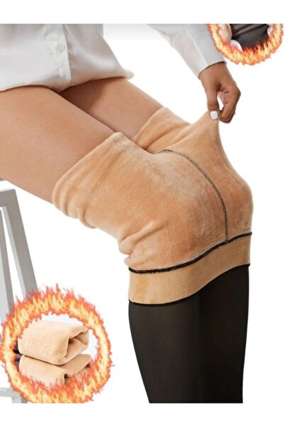 FİT TİME PELUŞ ÇORAP İÇİ PELUŞ TEN GÖRÜNÜMLÜ KÜLOTLU ÇORAP KIŞLIK SICAK TUTAN...