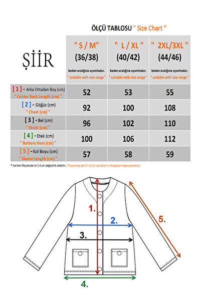 Şiir Tekstil Aston Women's Regular Fit (Unlined) Silver Buttoned Pocketed Cre...