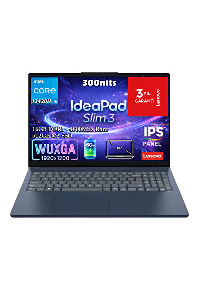 LENOVO IdeaPad Slim 3 16IRH10 Intel Core i5-13420H 16GB 512GB SSD 16" WUXGA I...