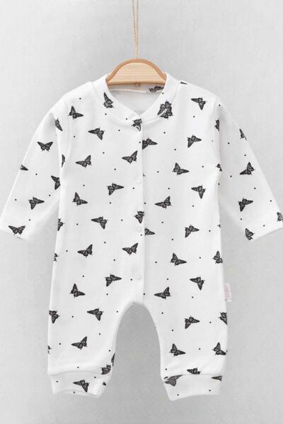 dinamik çocuk Kız Bebek Kelebek Baskılı Çıtçıtlı Yenidoğan Bebek Tulumu %100 ...