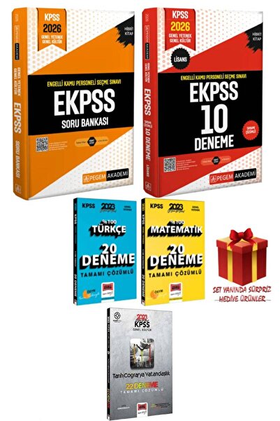 Pegem Akademi Yayıncılık 2026 Pegem EKPSS Soru Bankası+EKPSS Deneme+Yargı KPS...