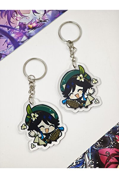 Yenaplanner حقيبة زينة/سلسلة مفاتيح من Genshin Impact Venti (قطعة واحدة)