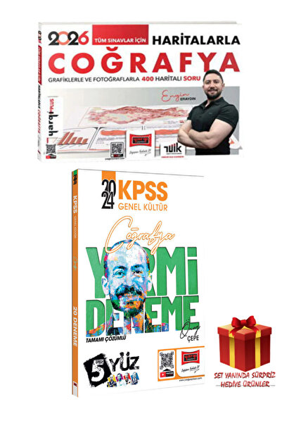 Yargı Yayınları Engin Eraydın | 2026 Tüm Sınavlar İçin Haritalarla Coğrafya+Ö...