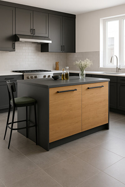 Tdesigno Sally Mutfak Adası - Alt Modül 100 Cm Antrasit