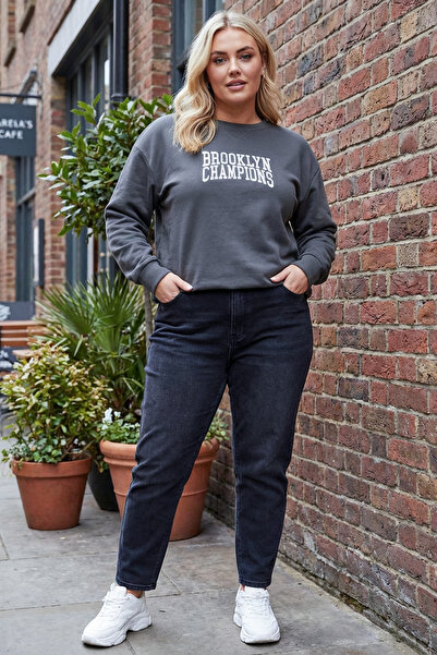 Stil Diva Hanorac cu mânecă lungă, cu mânecă lungă, cu imprimeu în față 302841