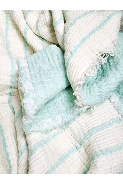 Yada Baby 100% Cotton 8 Layer Multi Muslin Baby Kids Blanket – XL (120X100 cm) Baby Blue