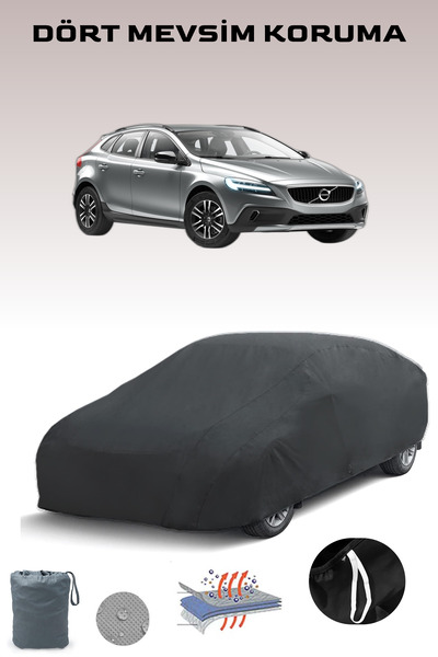 Breen أسود، VOLVO V40 CROSS COUNTRY، مشمع سيارة متوافق، غطاء سيارة، خيمة سيارة