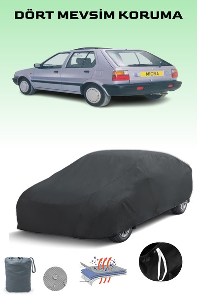 Breen أسود، نيسان ميكرا 5 أبواب 1989 - 1992، مشمع السيارة، غطاء السيارة، خيمة...