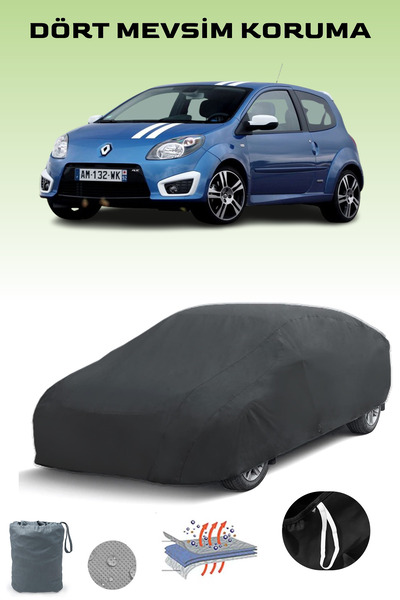 Breen أسود، رينو توينجو RS 2008 - 2011، قماش مشمع للسيارة، غطاء سيارة، خيمة سيارة، غطاء سيارة