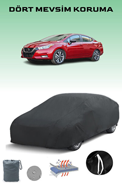 Breen أسود، نيسان تيدا/فيرسا سيدان 2019 - 2021، مشمع السيارة، غطاء السيارة، خ...
