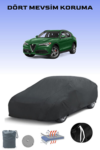 Breen أسود، ألفا روميو ستيلفيو، مشمع السيارة، غطاء السيارة، خيمة السيارة