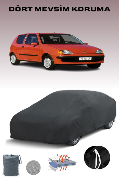 Breen أسود، FIAT SEICENTO 2004 - 2006، مشمع السيارة، غطاء السيارة، خيمة السيارة