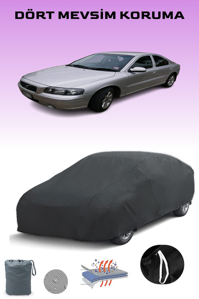 Breen أسود، VOLVO S60 R 2003 - 2004، مشمع السيارة، غطاء السيارة، خيمة السيارة