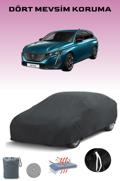 Breen أسود، بيجو 308 3، مشمع السيارة، غطاء السيارة، خيمة السيارة