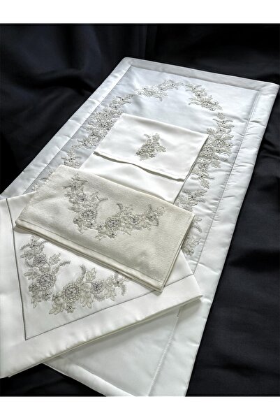 Mariabella Home Collection Muhteşem 4 Parça Set Seccade Bohça Havlu Kuran Kab...