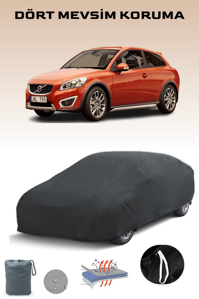 Breen أسود، VOLVO C30 2009 - 2013، مشمع السيارة، غطاء السيارة، خيمة السيارة