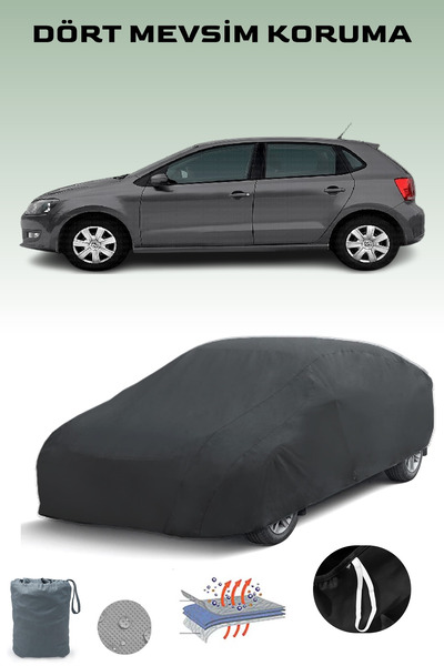 Breen أسود، VOLKSWAGEN POLO 5 أبواب 2009 - 2014، مشمع السيارة، غطاء السيارة، ...