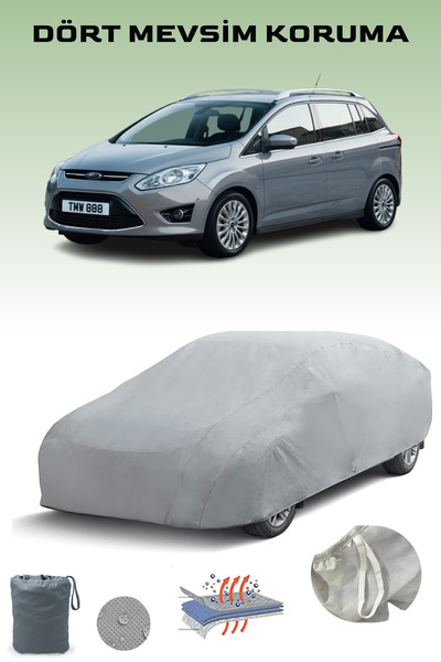 Breen غطاء سيارة متوافق مع Ford Grand C-MAX، مشمع تلقائي، خيمة سيارة، مقاوم ل...