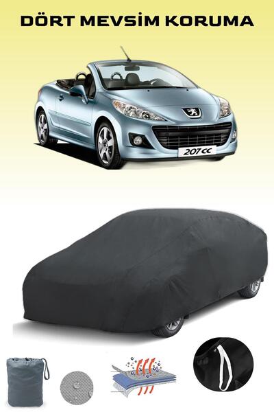 Breen أسود، بيجو 207 CC 2009 - 2021، مشمع سيارة، غطاء سيارة، خيمة سيارة