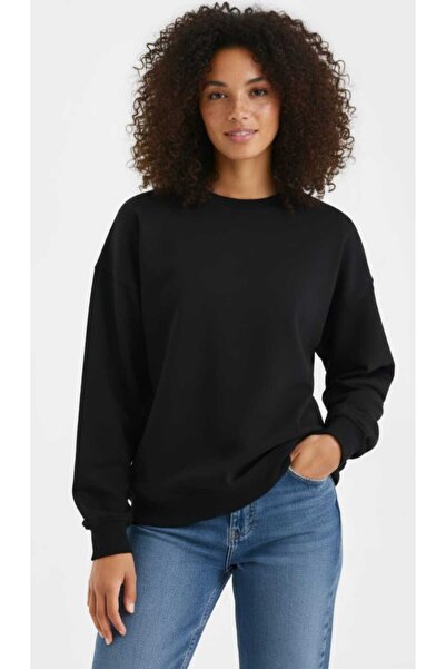 QAST GİYİM SANATI Oversize Sıfır yaka Sweatshirt