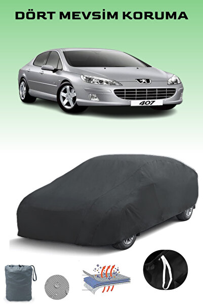 Breen أسود، بيجو 407 2004 - 2010، مشمع السيارة، غطاء السيارة، خيمة السيارة
