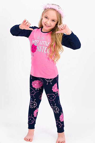ROLY POLY Σετ πιτζάμες για κορίτσια Pink Little Monsters Pink