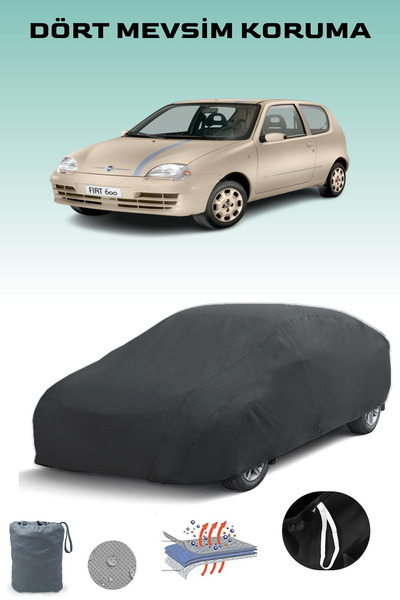 Breen أسود، FIAT 600 2005 - 2007، مشمع السيارة، غطاء السيارة، خيمة السيارة