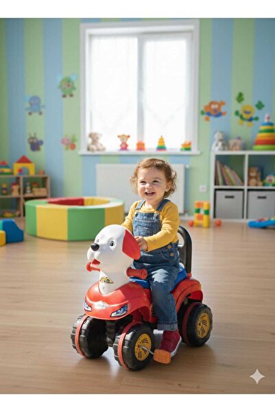 Enhoştoys Enhoş Pedallı Yatay Direksiyonlu Atv Büyük Köpekli Çocuk Arabası