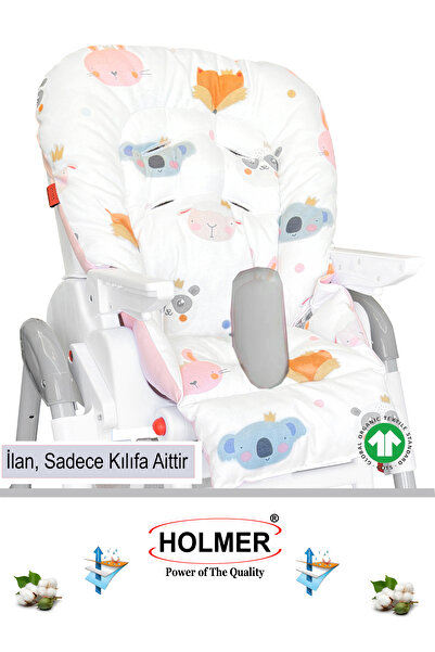 Holmer Pink Stain Resistant Organic High Chair - Cushion and Cover Max-M